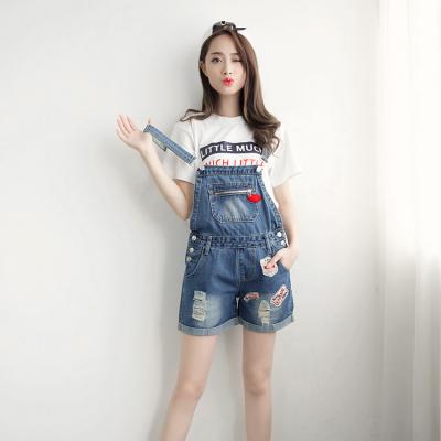 QUẦN YẾM JEAN SHORT 2 DÂY ĐÍNH LOGO - NY828